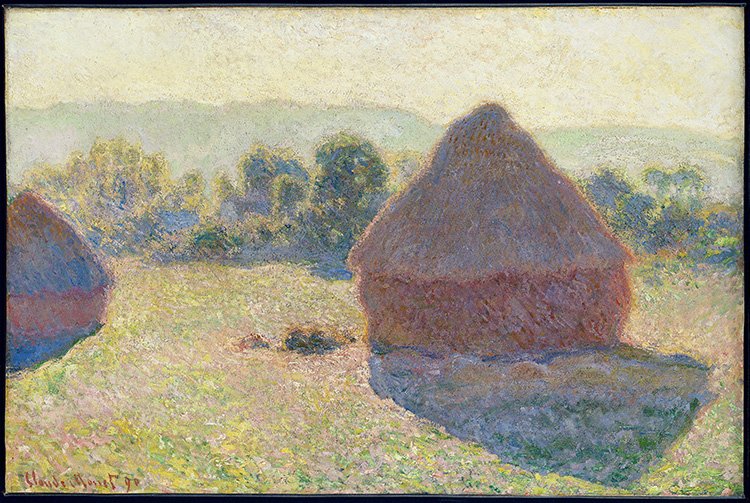 Claude Monet—Haystacks, midday